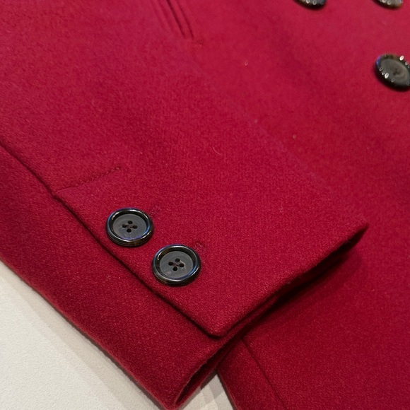 J. Crew Women's Wool Double Breasted Pea Coat, Insulated, Brick Red, Size L - Picture 5 of 14